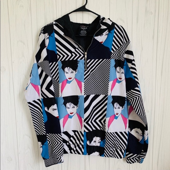 GUCCI LIKE NWOT-⭐️FOREVER 21  Patrick Nagel anorak 1980s!!EXTREMELY HARD TO FIND - Picture 5 of 9